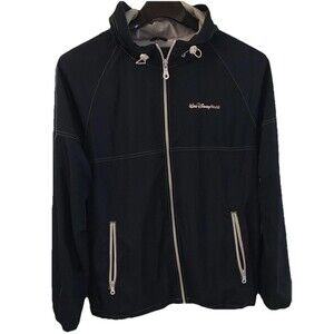 Walt DISNEY World Full Mesh Lined Hooded Windbreaker Raincoat Jacket Adult M